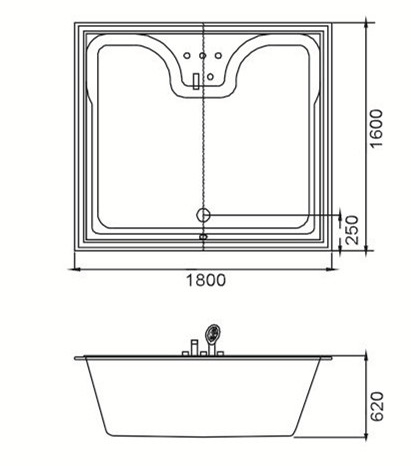 (4) MEC3052-Large Size Solid Surface Acrylic Square Drop-in Hot Tub for Two Persons.jpg