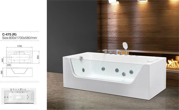 China Whirlpool Rectangular Tub China Whirlpool Rectangular Tub