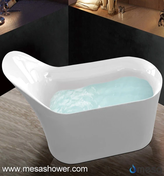 Big Angle Slip Oval Free Standing Acrylic Bathtub, 67''