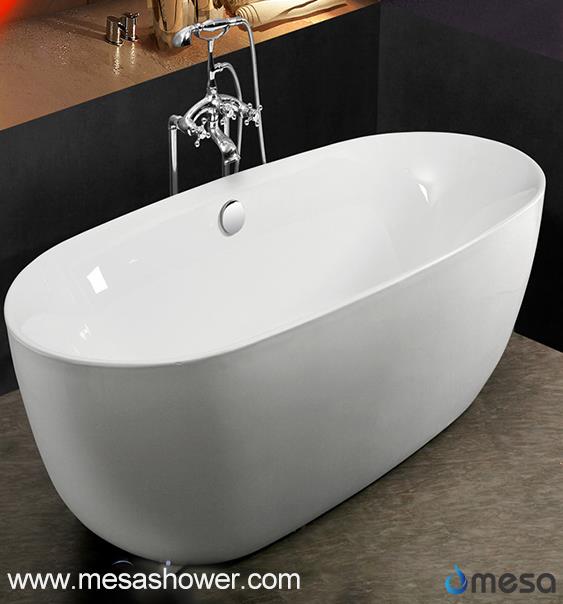 Modern Simple New Arrival Freestanding Oval Acrylic Soaking Tub