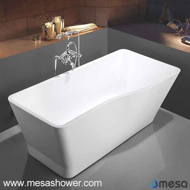 2017 New Modern Simple Fashion Acrylic Free Standing Irregular Solid Surface Bathtub
