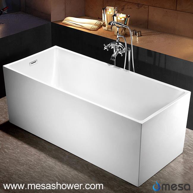 Seamless Freestanding Acrylic Rectangular Soaking Bath Tub MEC3169