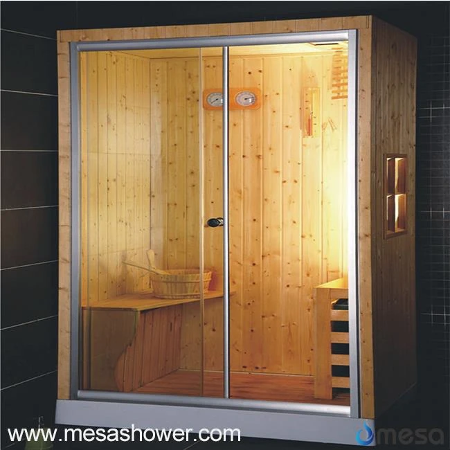 Very Simple Complete Sauna Cabin Room with Glass Door MER-9014