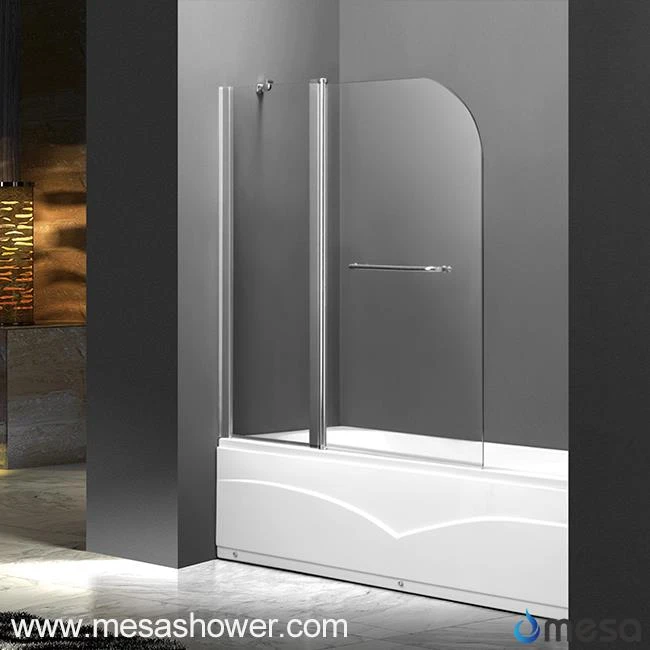 Frameless Tub Shower Pivot Door of Tempered Glass Material