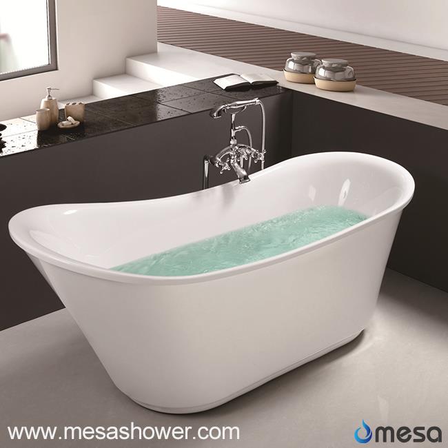 Free Standing Acrylic Solid Surface Irregular Oval Soaking Bathtub