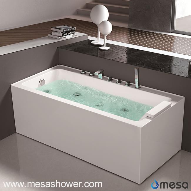 Simple Modern Design Style Hot Corner Whirlpool Jetted Bathroom Acrylic Tub for Sale