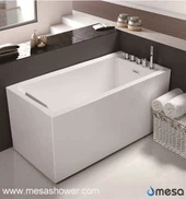 Four Different Size Offered Rectangular Free Standing Acrylic Bathtub