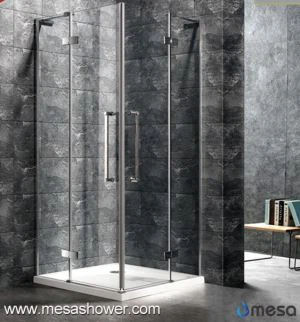 Hinge Swing Square Corner Frameless Shower Enclosure