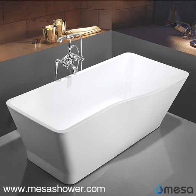 2017 New Modern Simple Fashion Acrylic Free Standing Irregular Solid Surface Bathtub