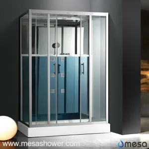 Large Freestanding Rectangular Massage Shower Booth with Low Tray M-530-CY