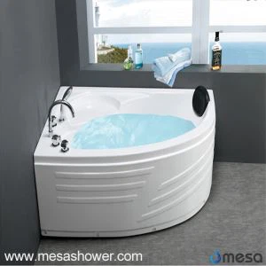 2017 ABS Corner Sector Simple Design Jetted Hot Tub Bathroom Bathtub