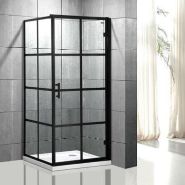 Black Profile Hinged Shower Enclosure